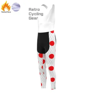 Carrera Red Dot Fleece Retro Cycling Bib Pants