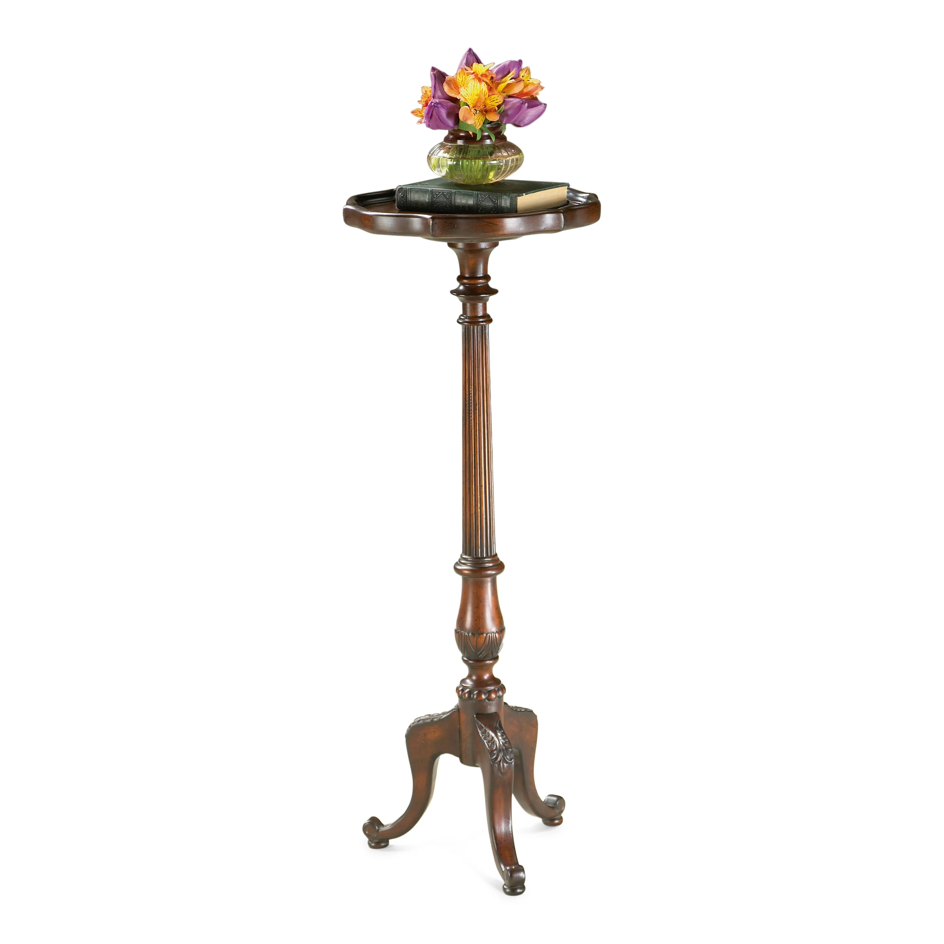 Chatsworth Pedestal Plant Stand in Medium Brown  1931024