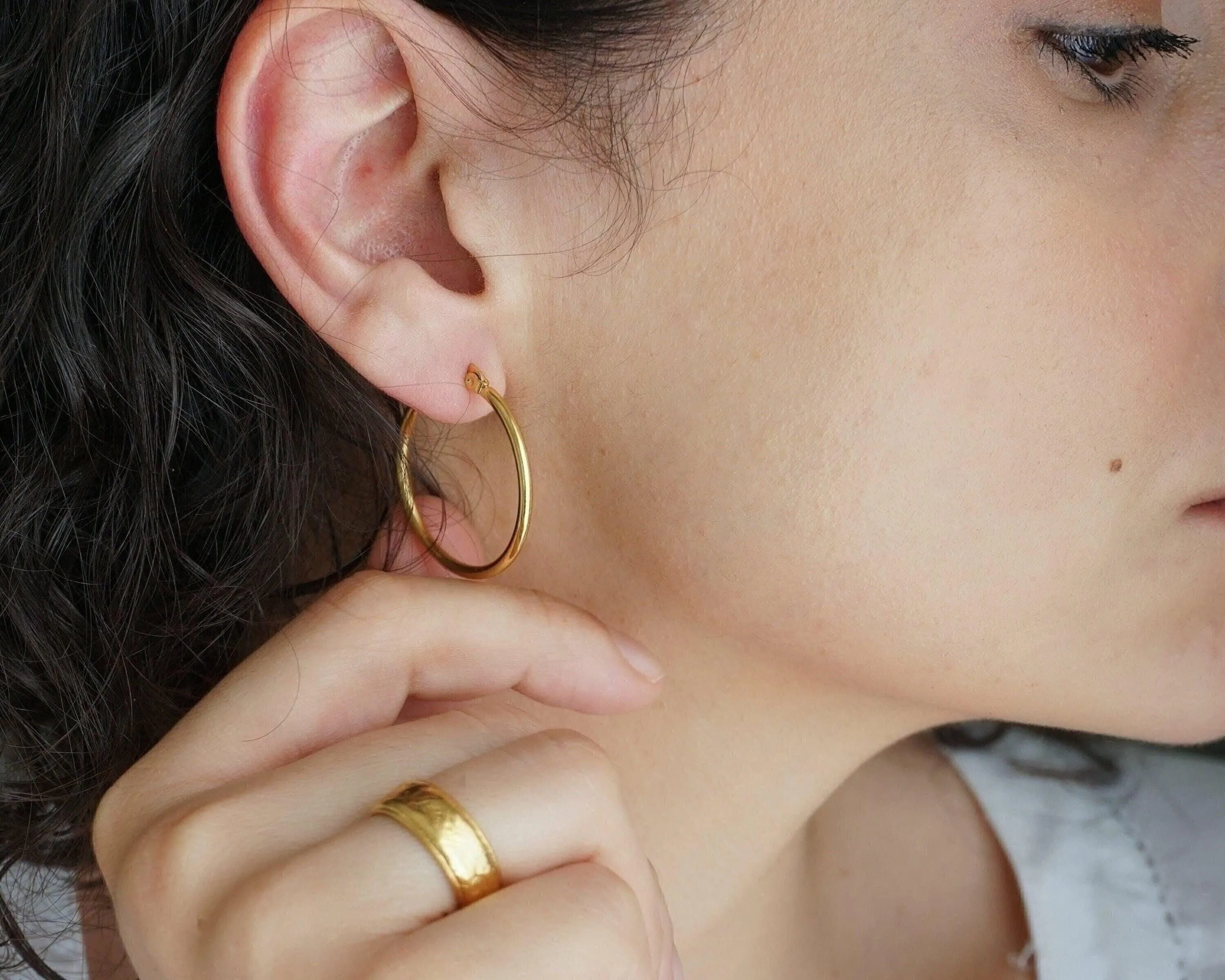 Classic Gold Hoop Earrings