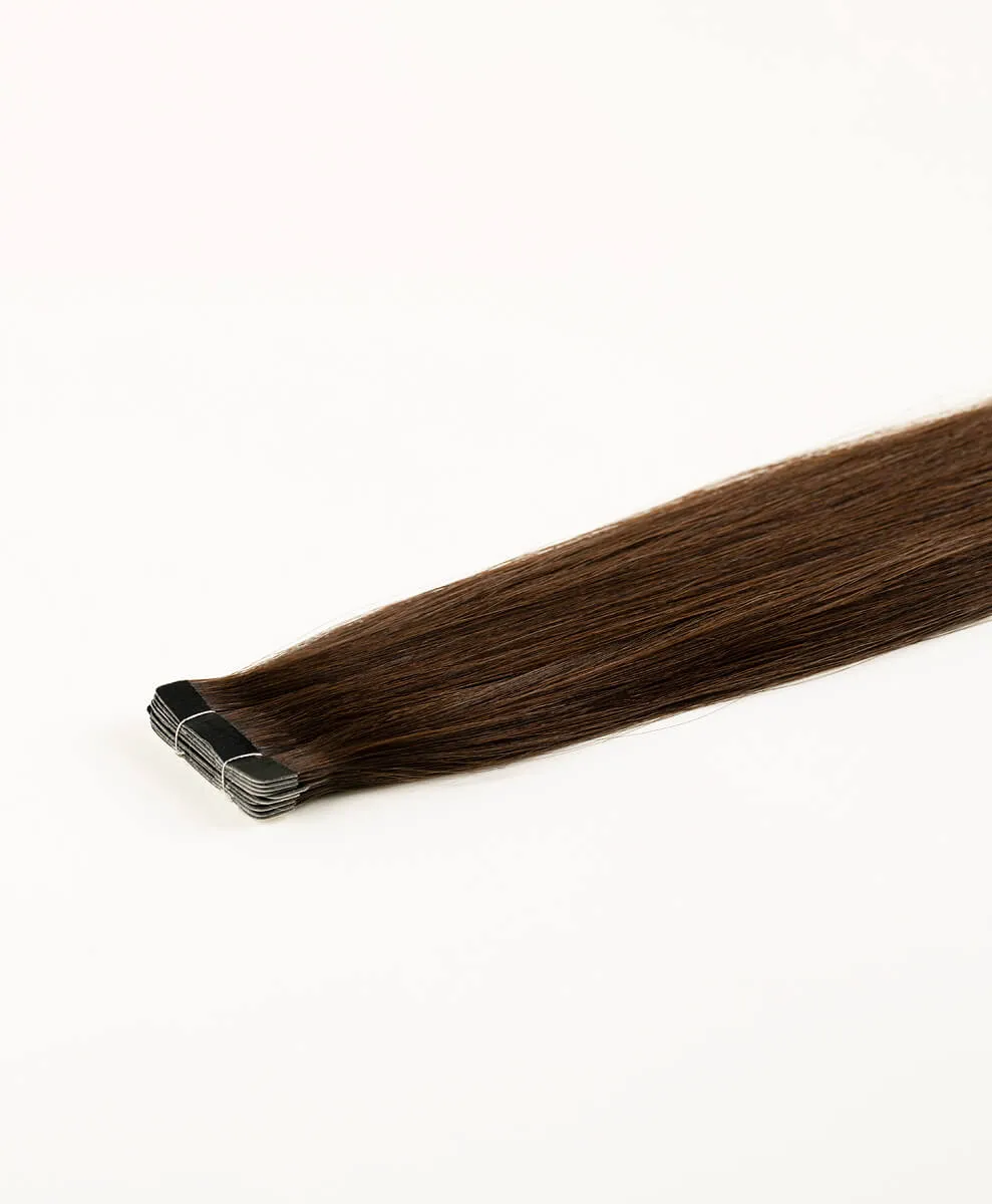 Dark Brown, 16" Slim Tape-In Hair Extensions, #N02