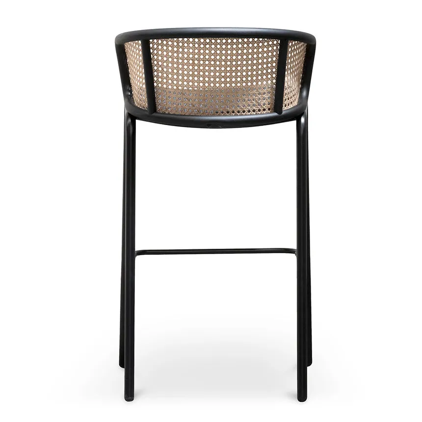 Fabric Bar Stool - Black Legs