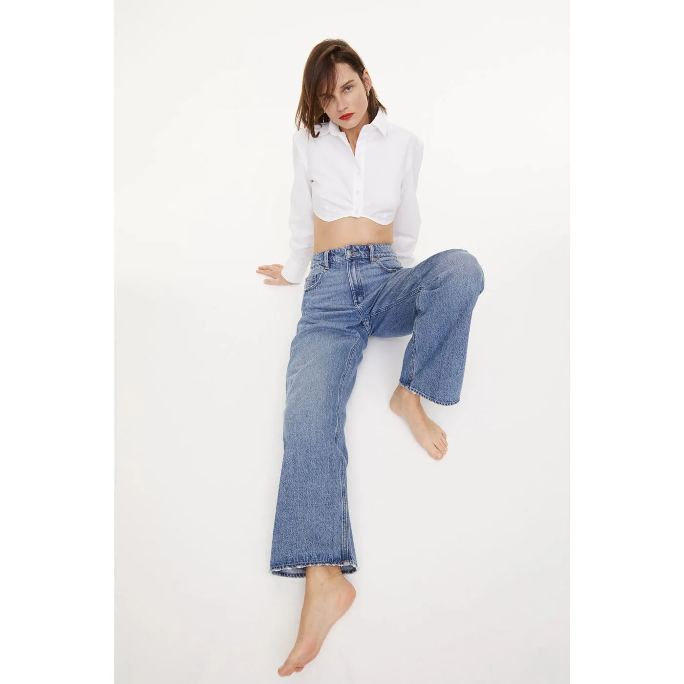 FF Cropped Wide Leg Jeans