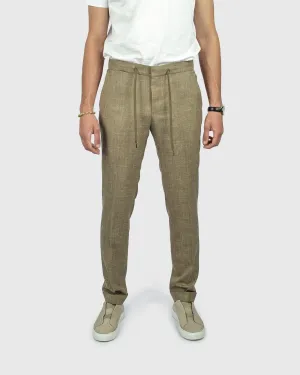 FRANCKINO SARTORIA FSS24 LIN1 SLUB JOGGER - BRN TROUSER