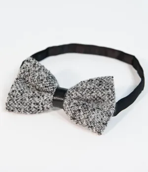 Grey Wool Butterfly Pre-Tied Bow Tie