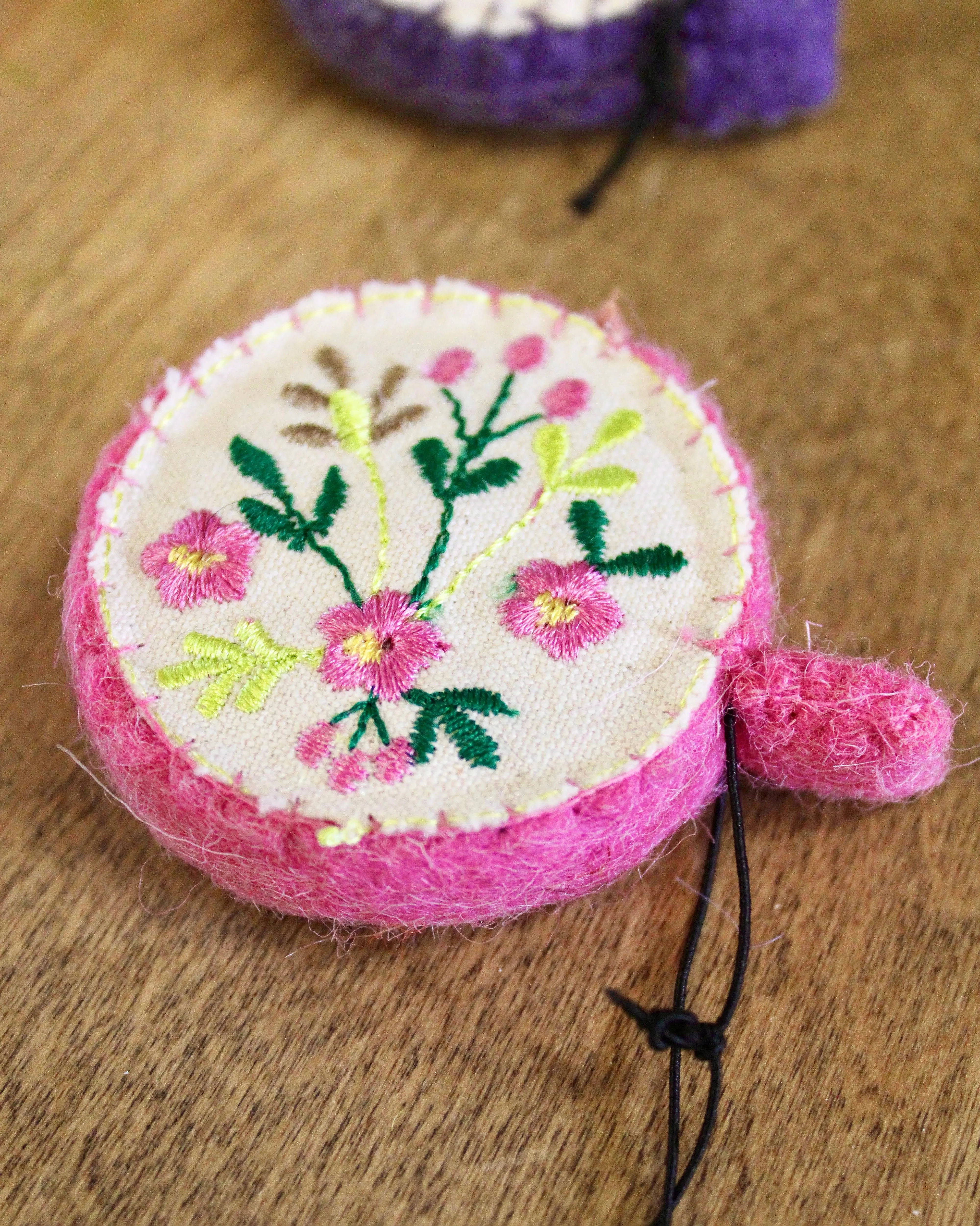 Handmade Plastic, Embroidered Wool & Felt Tape Measures