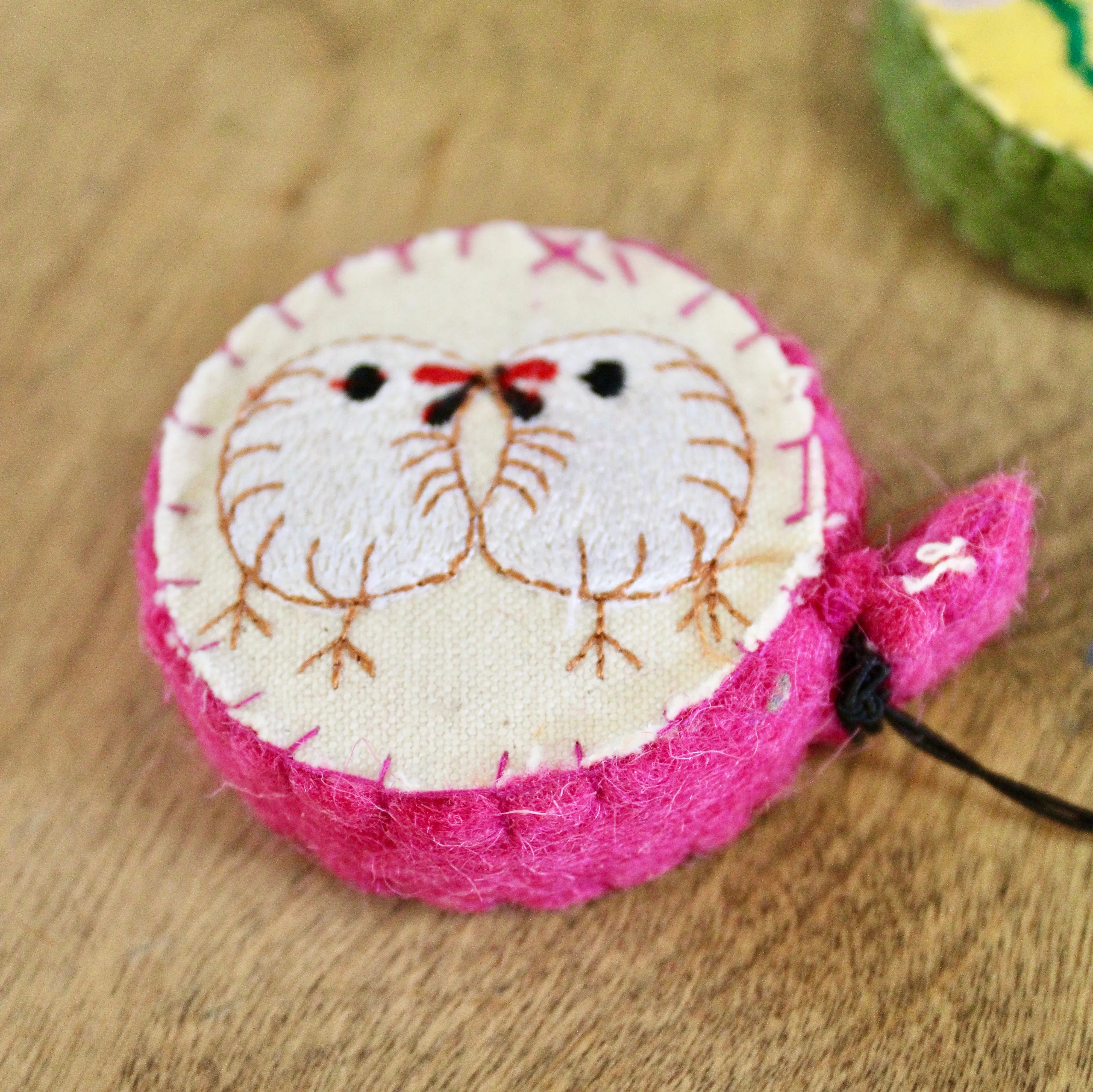 Handmade Plastic, Embroidered Wool & Felt Tape Measures