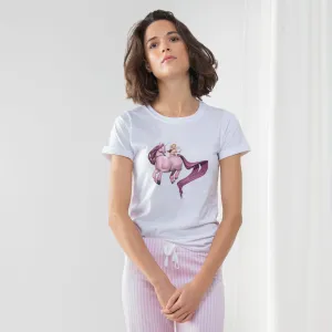 Horse and Baby Cupid Women's Long Pant Pyjama Set