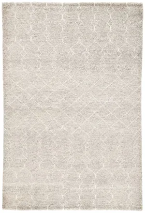 Gray and White Indira Margo Flint Cloud Dancer Rug