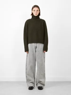 Kossia Turtle Neck Jumper Dark Moss