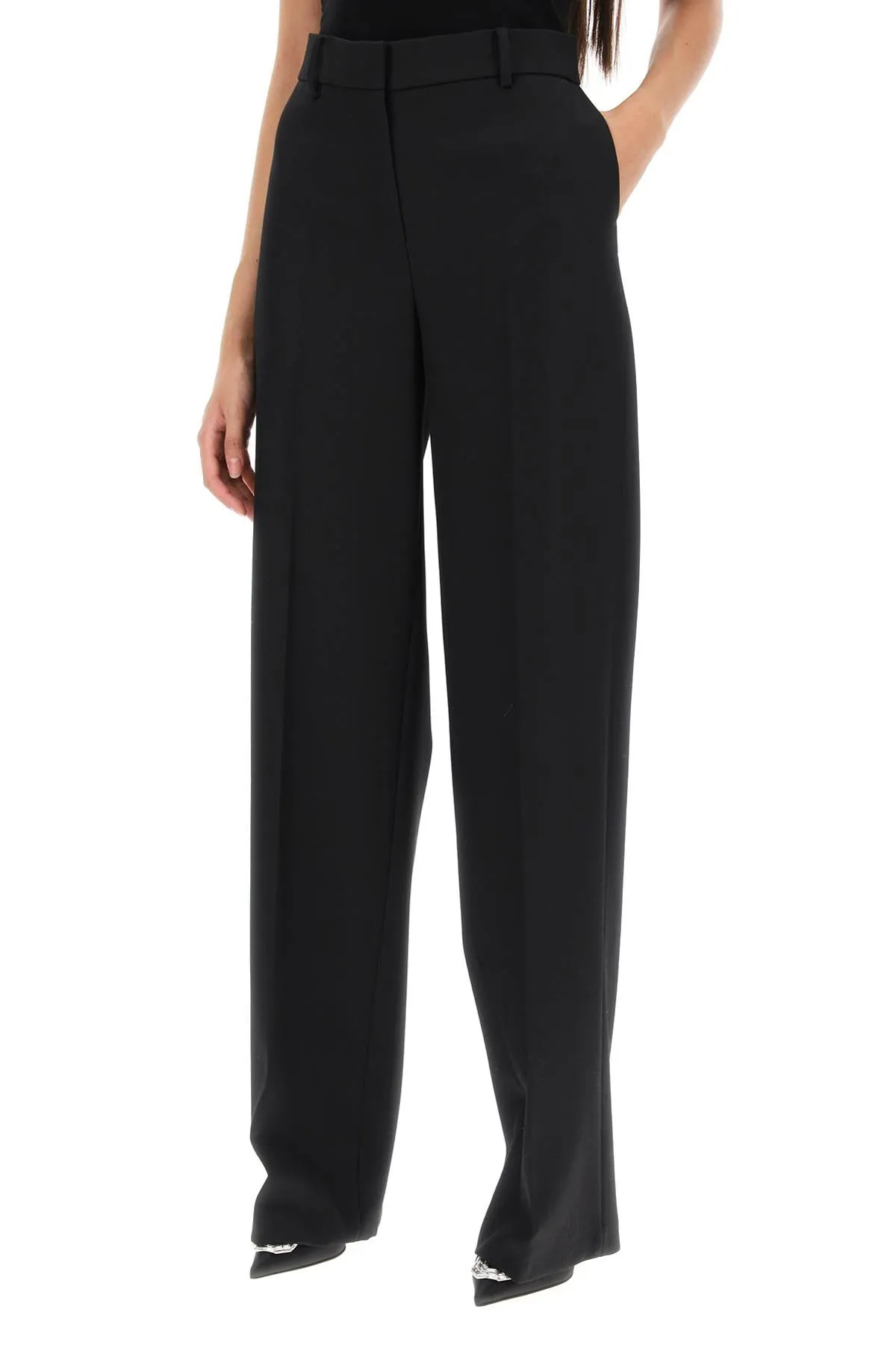 Magda Butrym Light Wool Wide Leg Pants