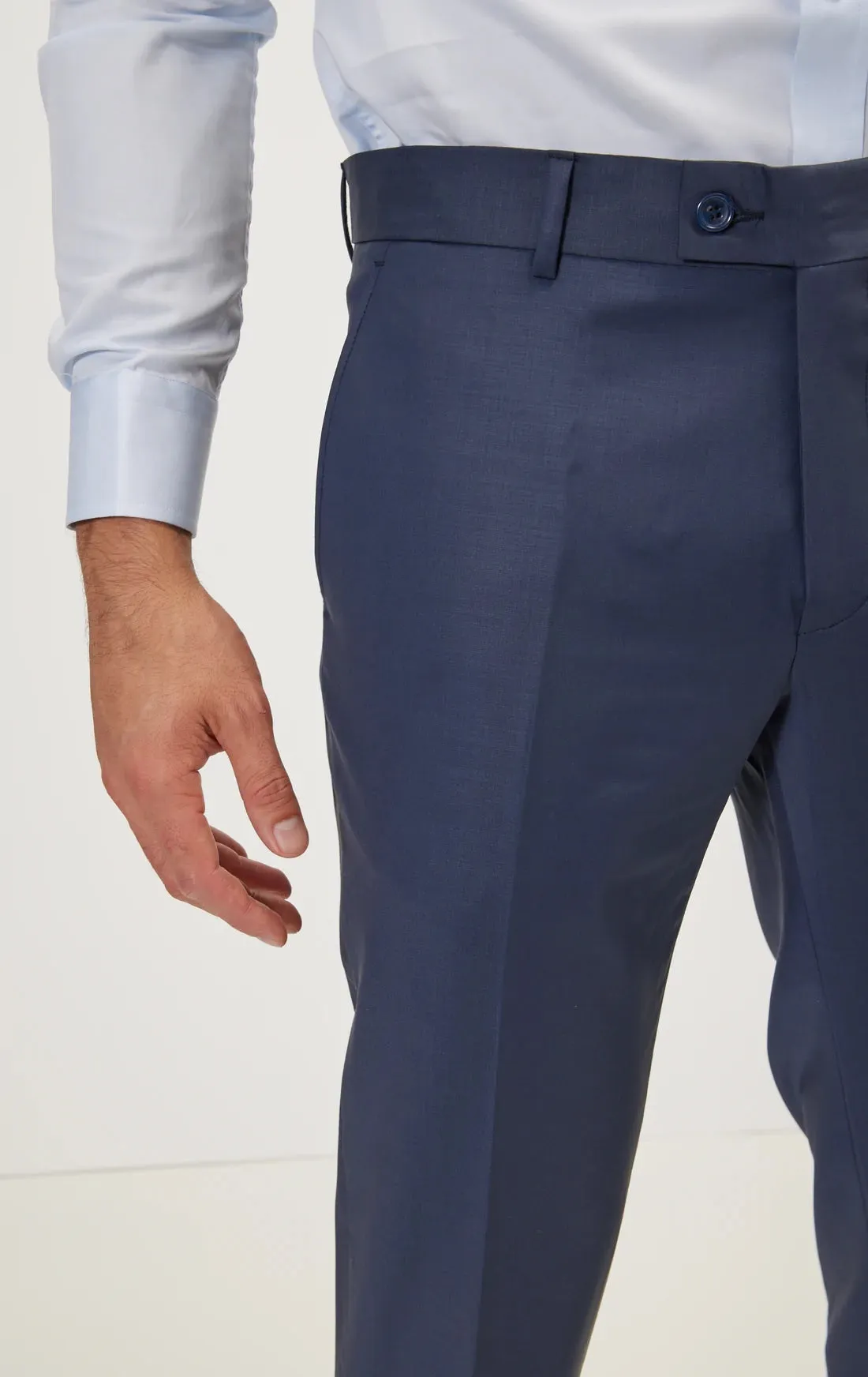 Merino Wool Dress Pants - Dark Blue