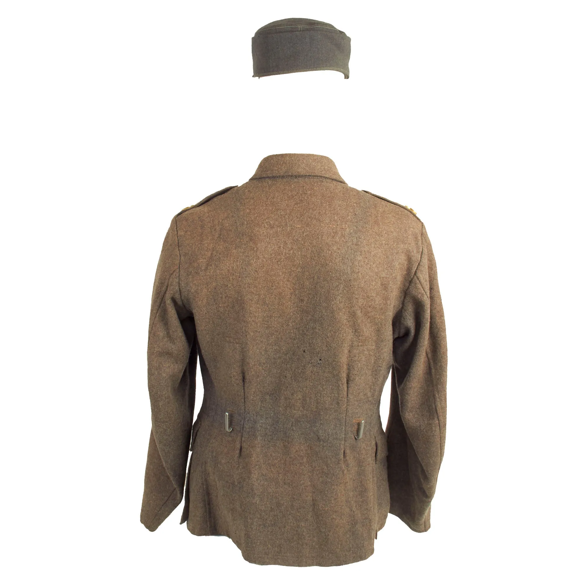 Original Finnish WWII Artillery Lieutenant Colonel Uniform Set Consisting Of Cap, M36 Wool Tunic, Trousers and Greatcoat - Dated 1944