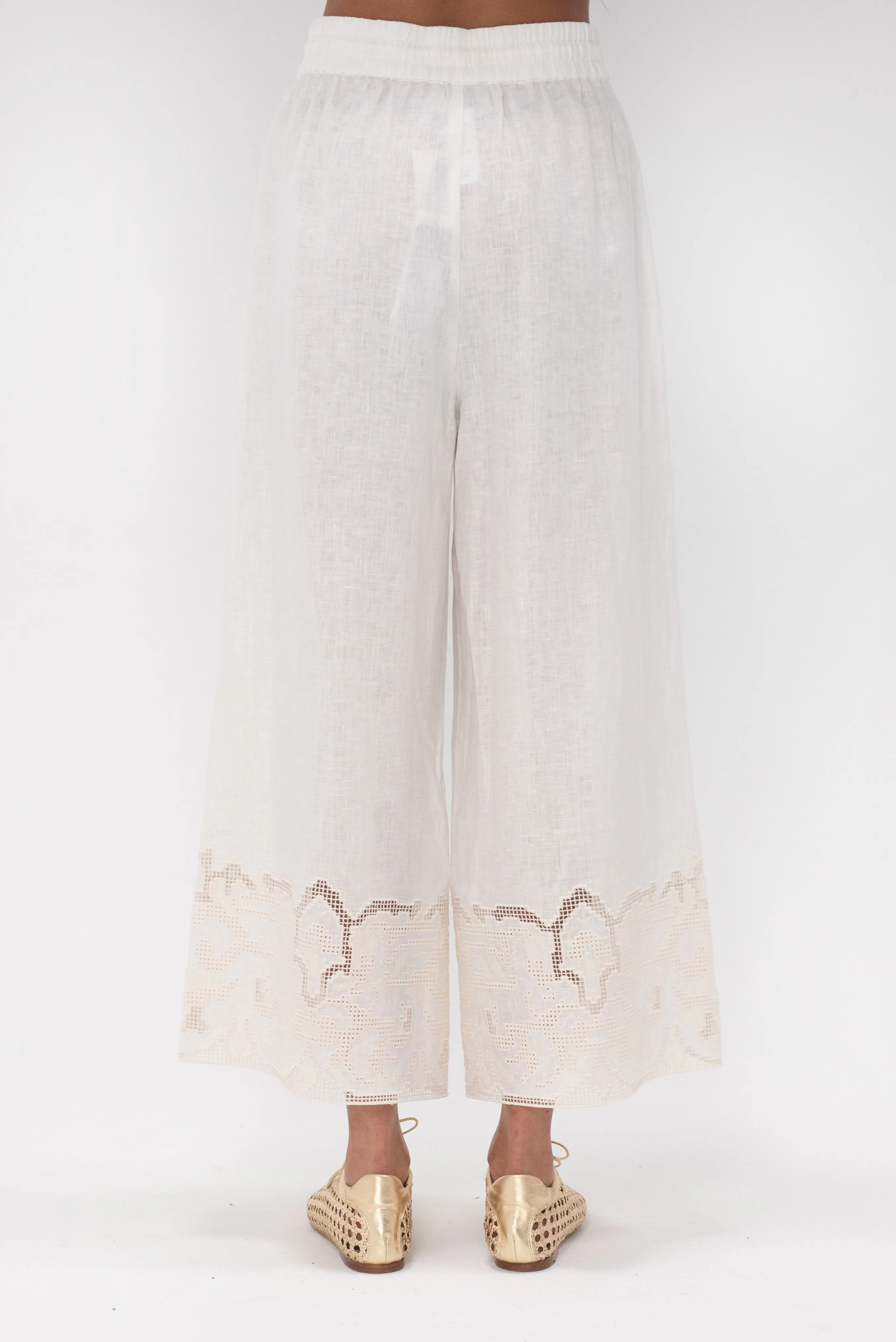 Pegasus Embroidered Pant, Ivory