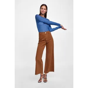 PM Brown Marine Straight Wide Jeans