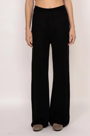 Rumi Ribbed Cashmere Blend Wide Leg Pants