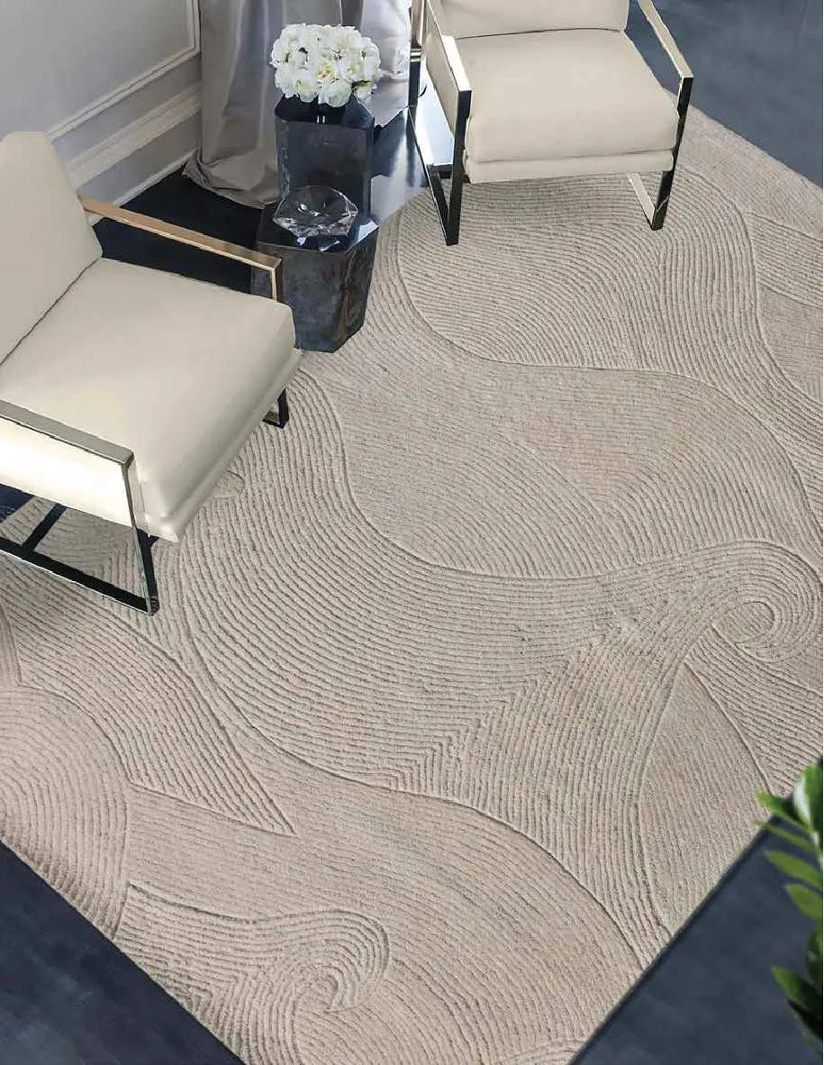 Tarwin Ivory Rug   (Surface: 100% Wool)