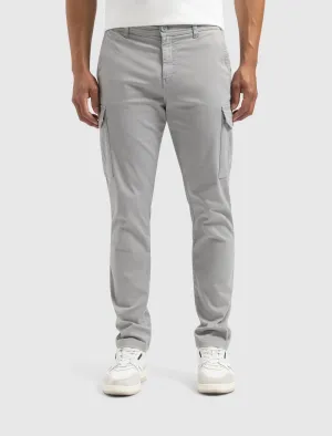 Twill Cargo Pants | Grey Plain